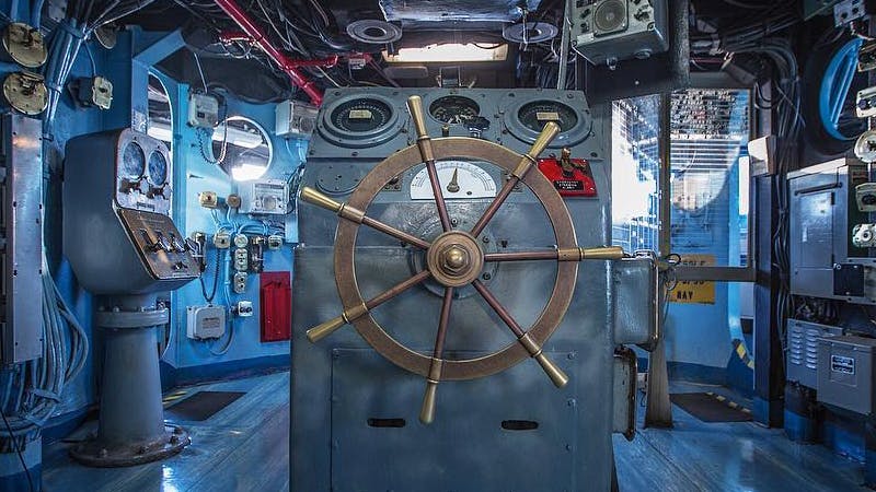 Virtual touring the engineering of the USS Midway