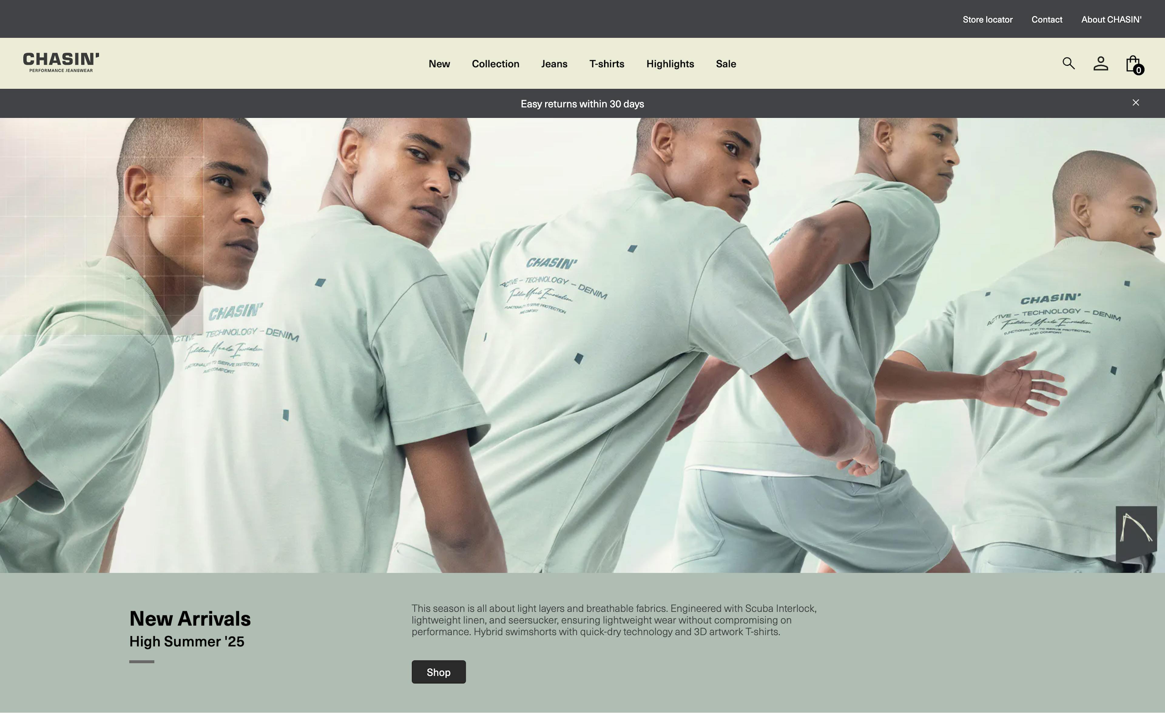 CHASIN' website screenshot
